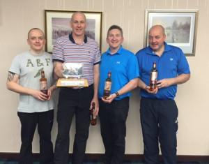 2015 Winners - From L to R Kevin Keenan lead, Drew Moffat skip, David Hall 3rd and Tom McGregor 2nd