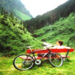 Anne on one of her 'off-road' cycles