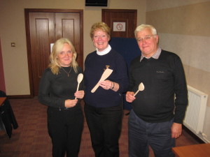 Opening Bonspiel 2015 - 'Wooden Spooners' - Skip (President) Anne, Dot Moran and Bill Stewart